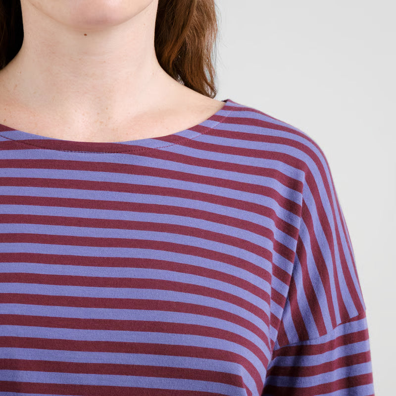 Top Humledal Stripes Fig Red | DEDICATED