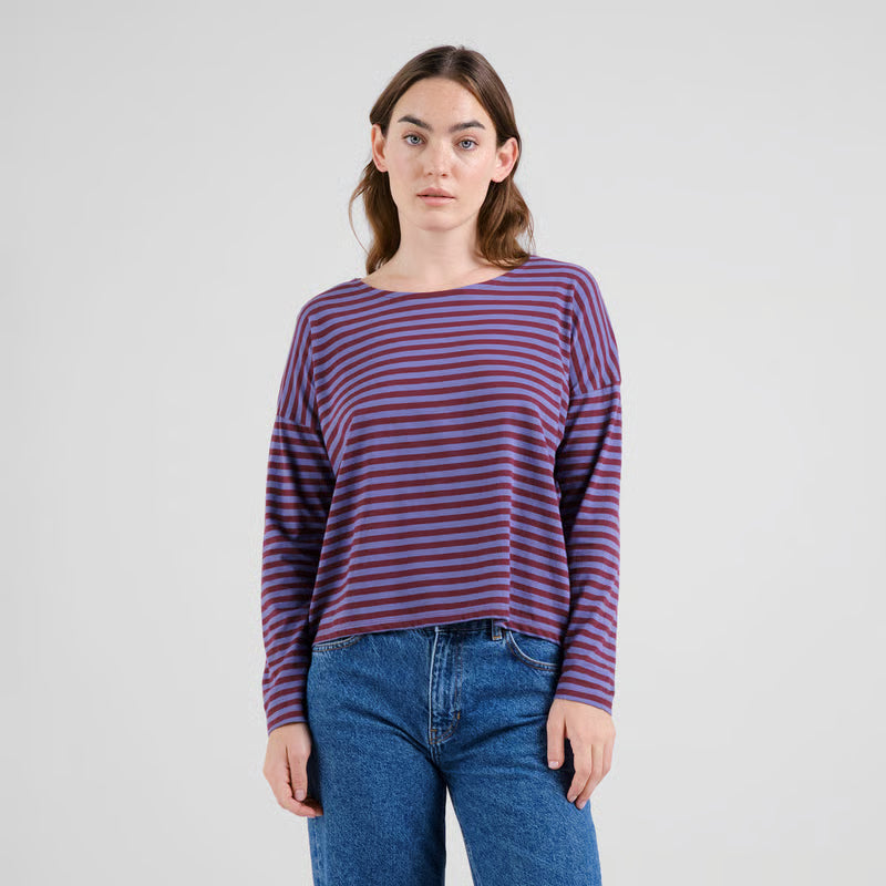 Top Humledal Stripes Fig Red | DEDICATED