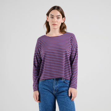 Top Humledal Stripes Fig Red | DEDICATED