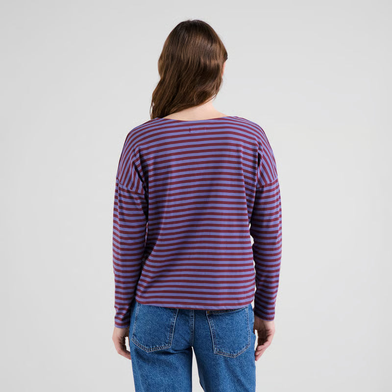 Top Humledal Stripes Fig Red | DEDICATED