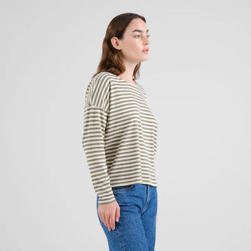 Top Humledal Stripes Leaf Green | DEDICATED