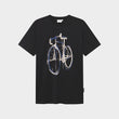 T-shirt Stockholm Blue Strokes Bike Black | DEDICATED