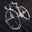 T-shirt Stockholm Blue Strokes Bike Black | DEDICATED