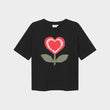 T-shirt Vadstena Love Flower Black | DEDICATED