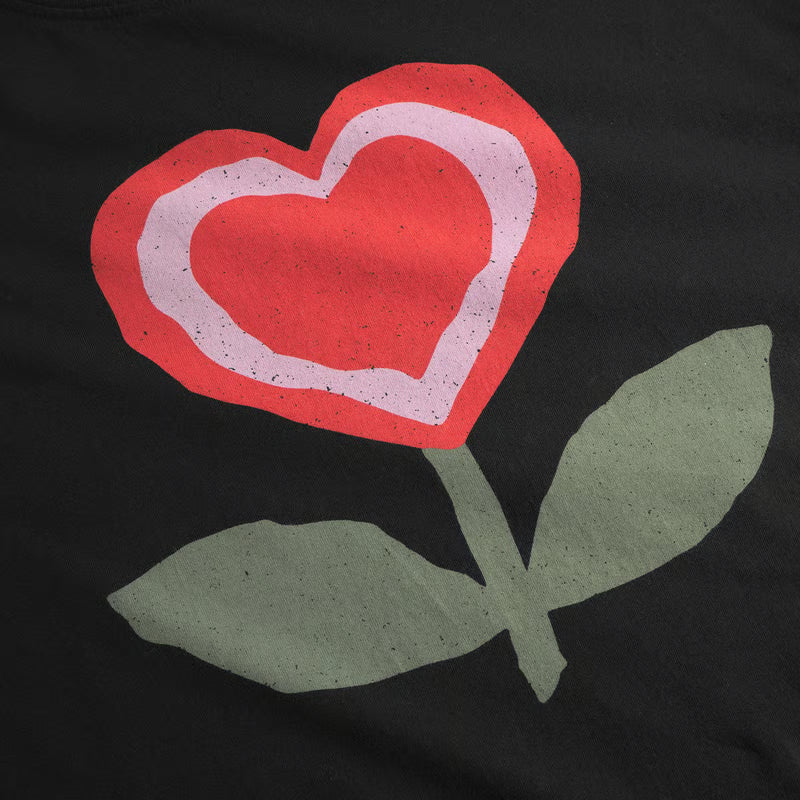 T-shirt Vadstena Love Flower Black | DEDICATED