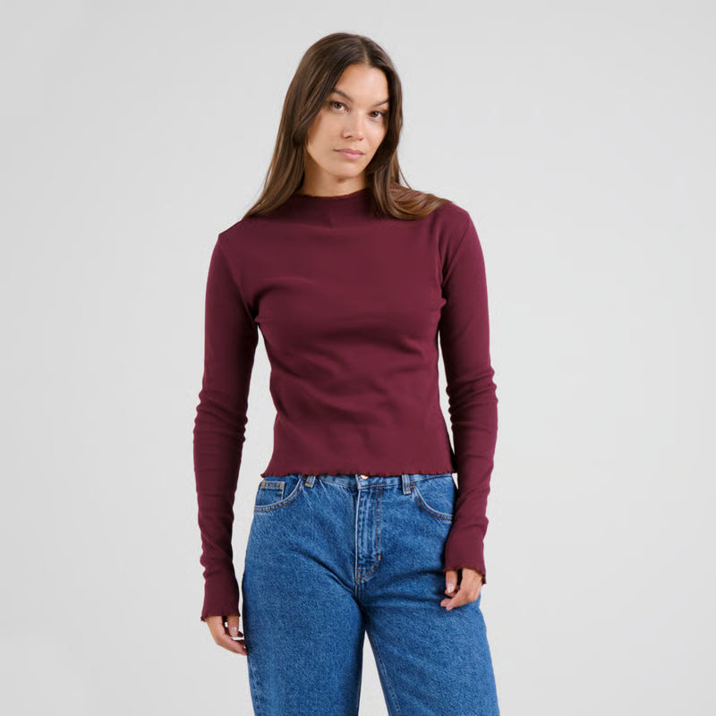 Rib Top Ryd Fig Red | DEDICATED
