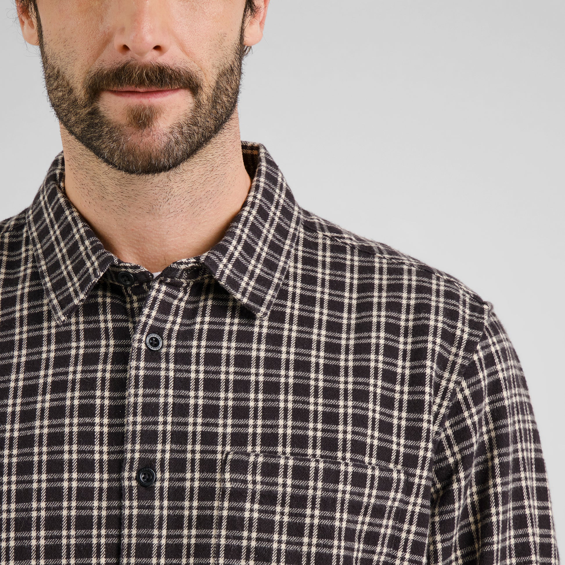 Shirt Rute Flannel Check Black | DEDICATED