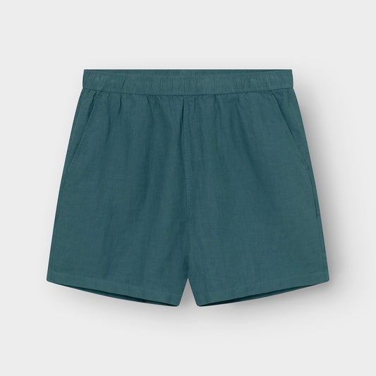 Shorts Sibbarp Linen Mediterranea Green | DEDICATED