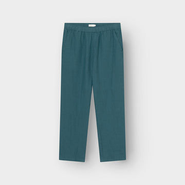 Pants Borrby Linen Mediterranea Green | DEDICATED