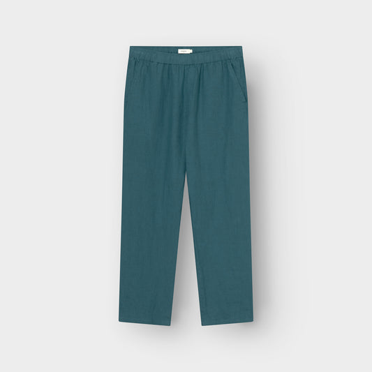 Pants Borrby Linen Mediterranea Green | DEDICATED