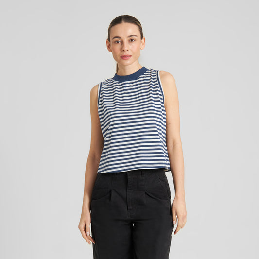 Top Namsos Stripes Insignia Blue | DEDICATED