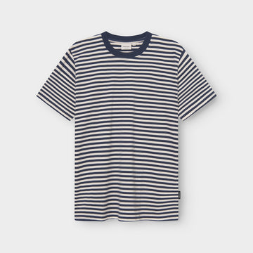 T-shirt Stockholm Stripes Insignia Blue | DEDICATED