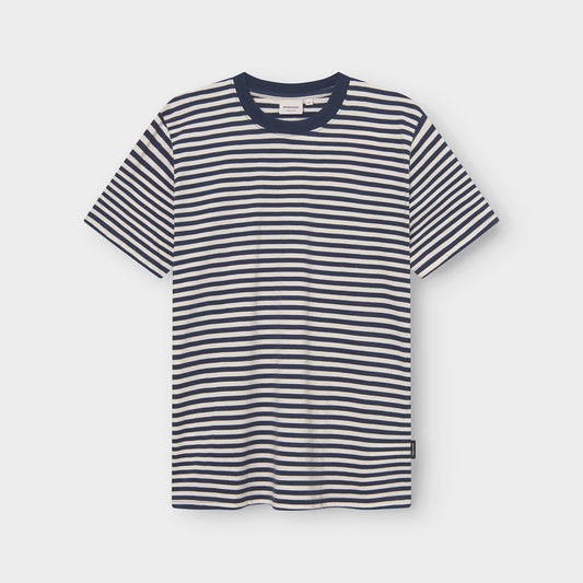 T-shirt Stockholm Stripes Insignia Blue | DEDICATED