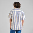 Hemd Brantevik Floral Stripe Blue | DEDICATED