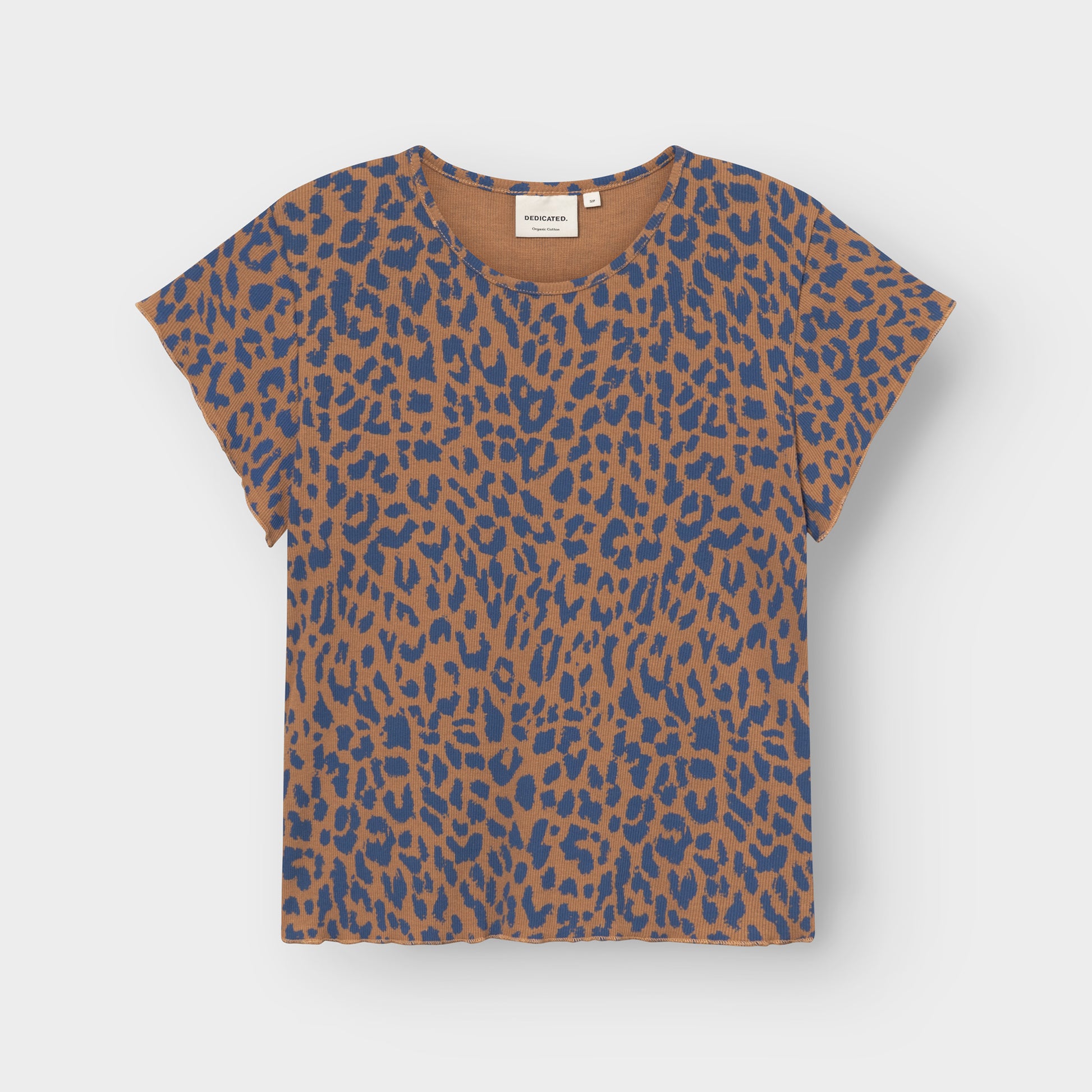 Rib Top Ven Leopard Light Brown | DEDICATED
