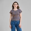 Rib Top Ven Leopard Light Brown | DEDICATED