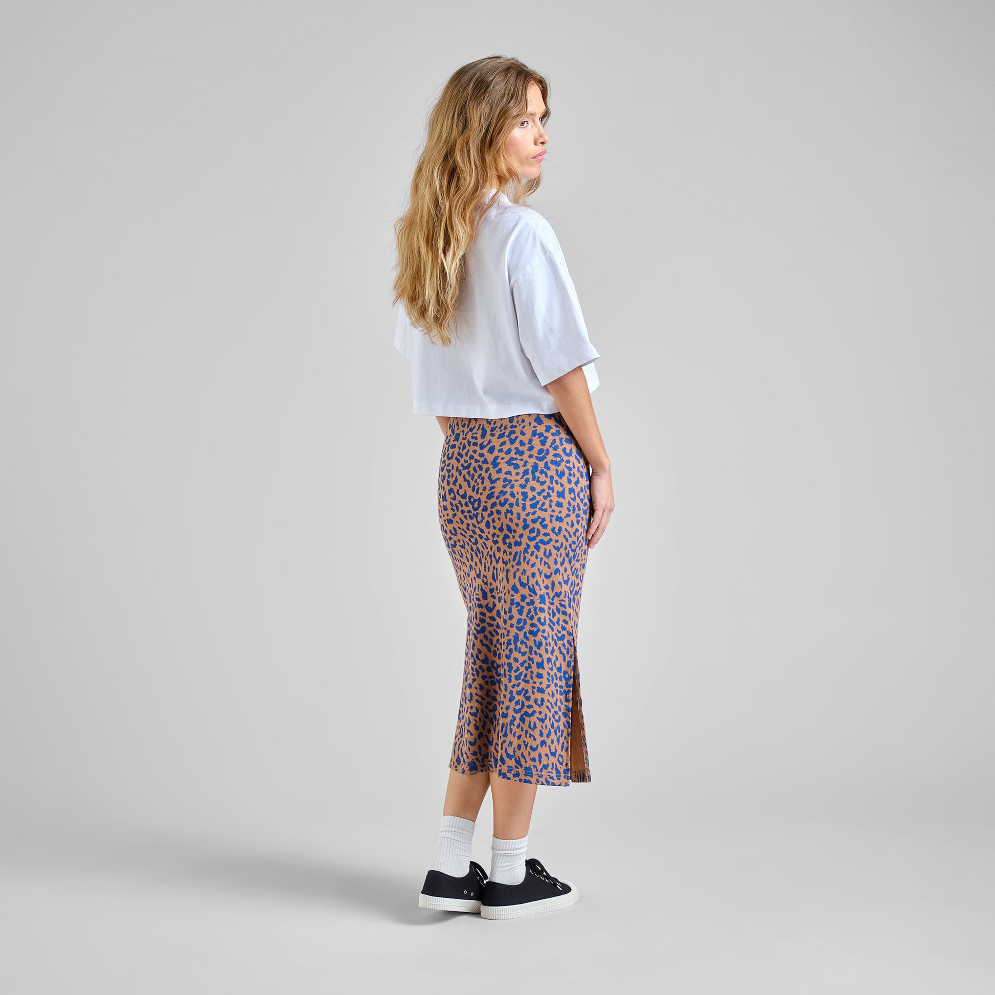 Rock Rib Skirt Kvarnvik Leopard Light Brown | DEDICATED