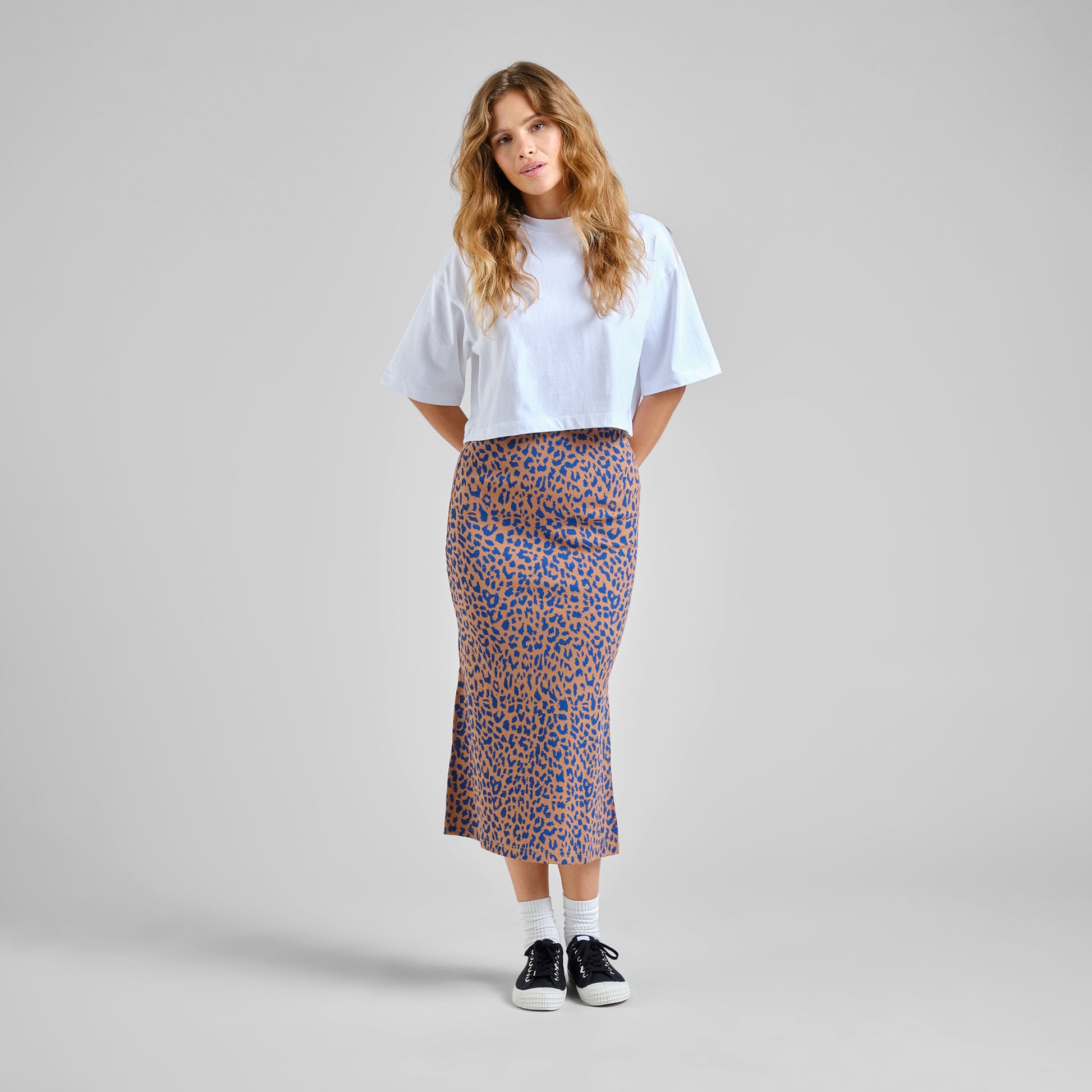 Rock Rib Skirt Kvarnvik Leopard Light Brown | DEDICATED