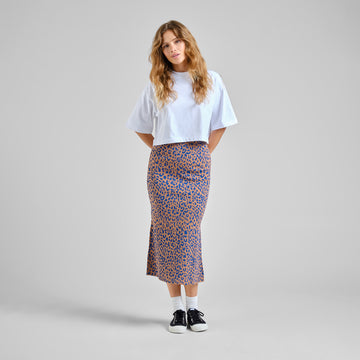 Rock Rib Skirt Kvarnvik Leopard Light Brown | DEDICATED