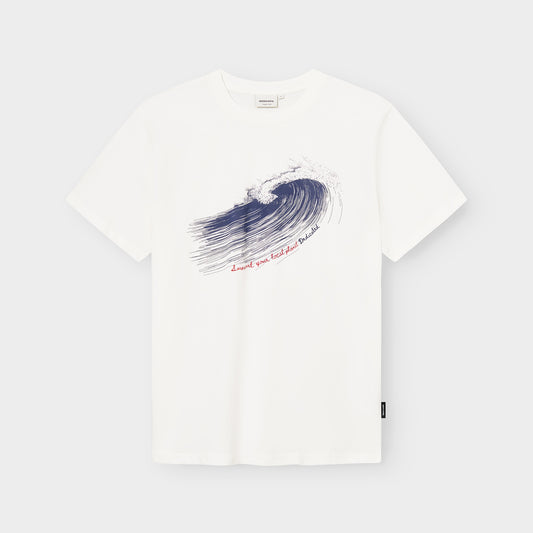 T-shirt Stockholm Support Line Wave Off-White | DEDICATED