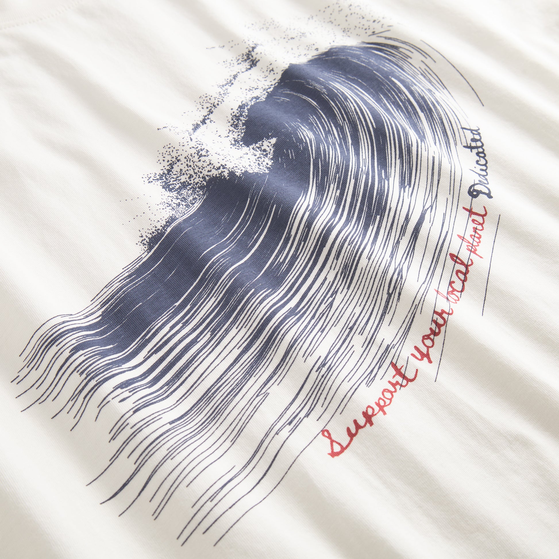 T-shirt Stockholm Support Line Wave Off-White | DEDICATED