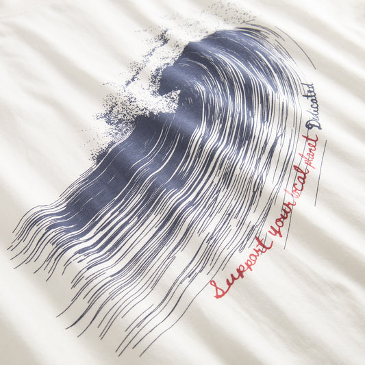 T-shirt Stockholm Support Line Wave Off-White | DEDICATED