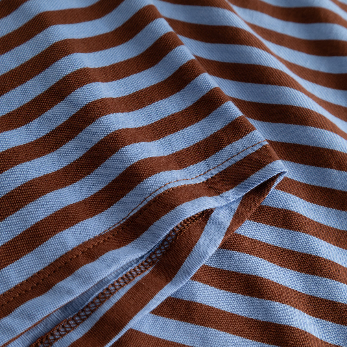 Top Humledal Stripes Cappuccino Brown/Cornflower Blue | DEDICATED