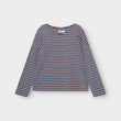 Top Humledal Stripes Cappuccino Brown/Cornflower Blue | DEDICATED