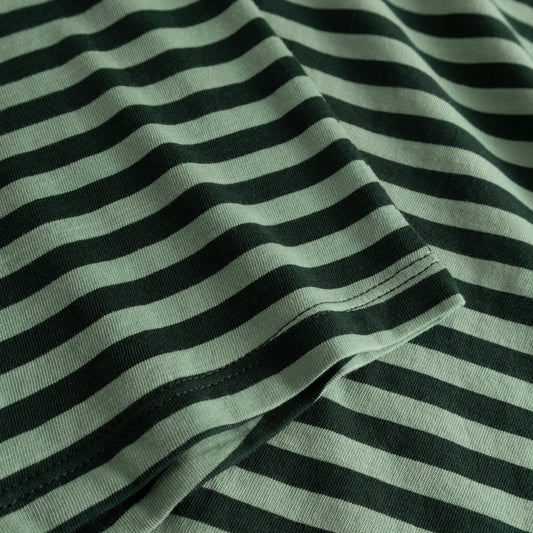 Top Humledal Stripes Dark Green/Granite Green | DEDICATED