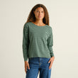 Top Humledal Stripes Dark Green/Granite Green | DEDICATED