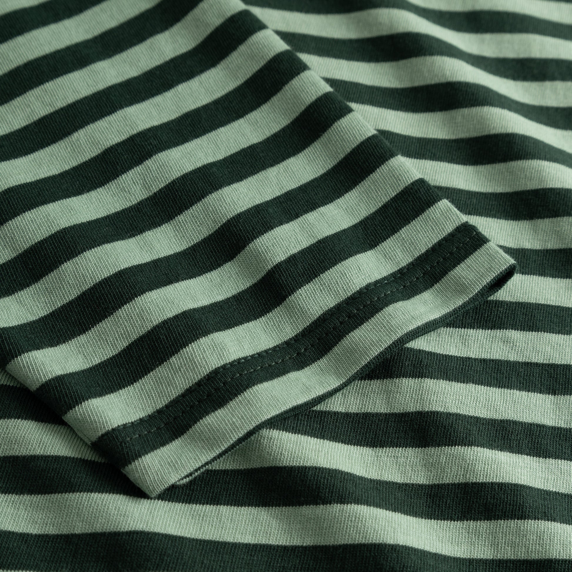 Top Humledal Stripes Dark Green/Granite Green | DEDICATED