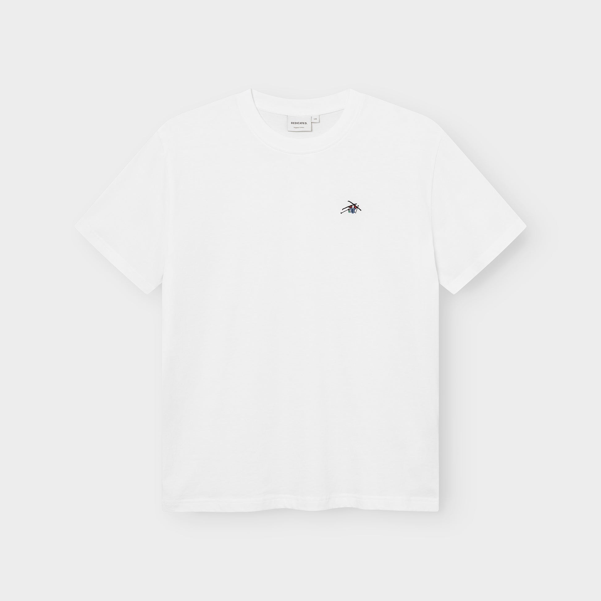 T-shirt Stockholm Ski Crash EMB White | DEDICATED