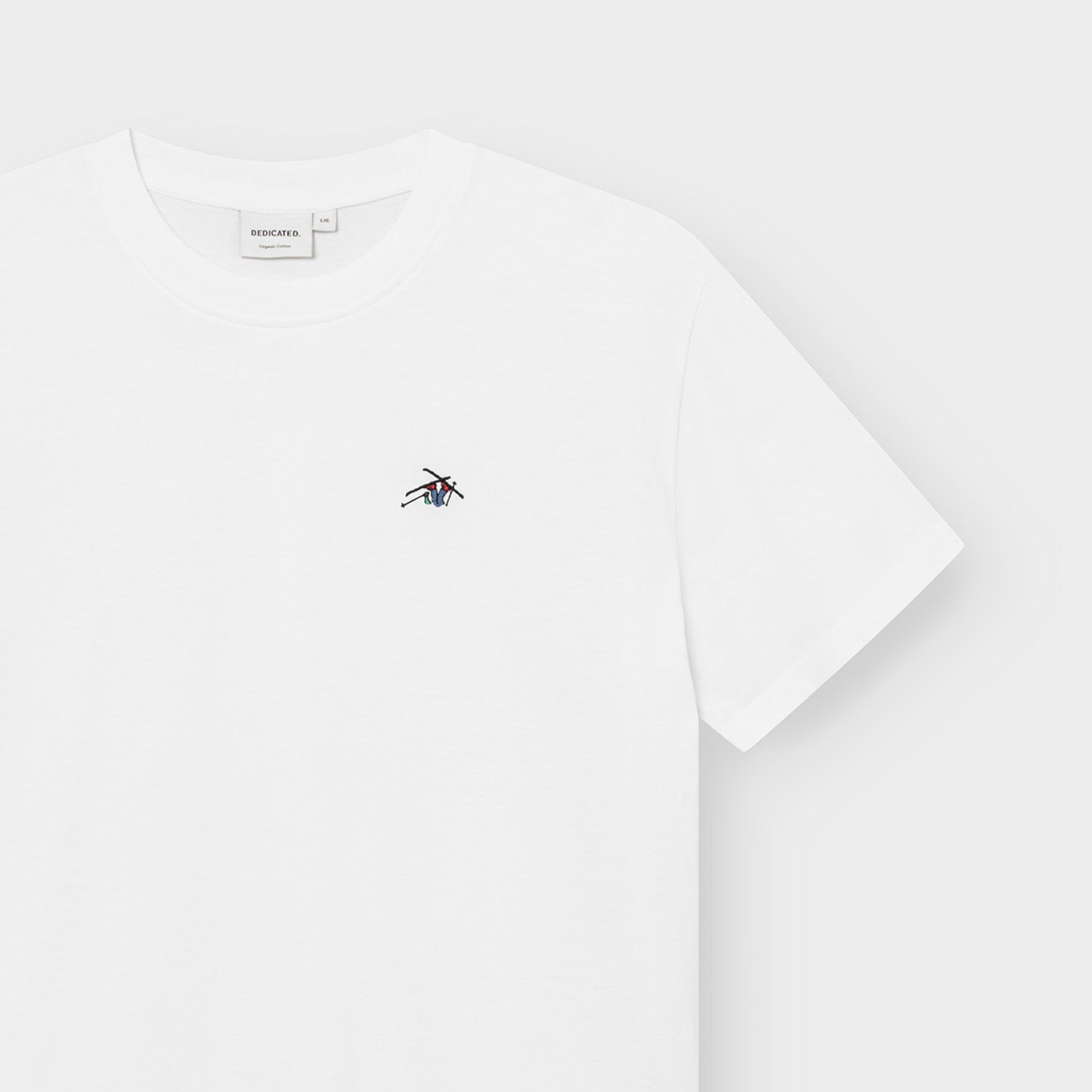 T-shirt Stockholm Ski Crash EMB White | DEDICATED