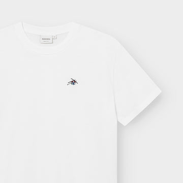 T-shirt Stockholm Ski Crash EMB White | DEDICATED