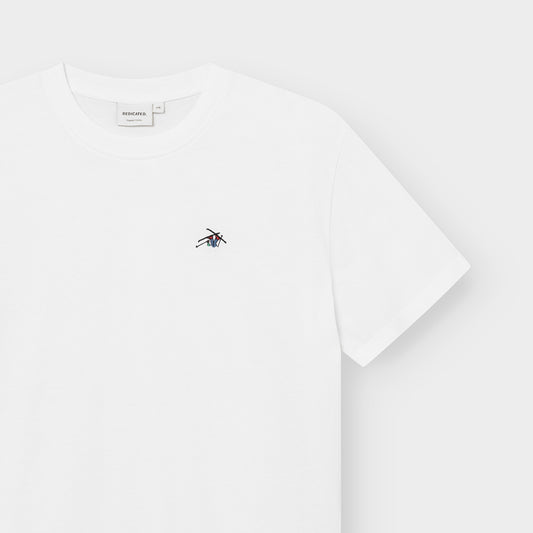 T-shirt Stockholm Ski Crash EMB White | DEDICATED