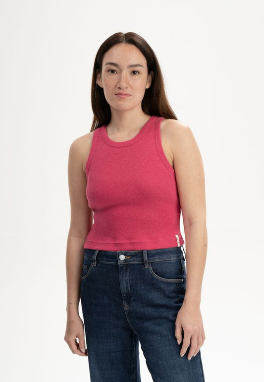 Cropped Ribbed Tanktop PRISHA berry blend | MELAWEAR