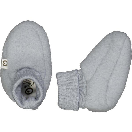 Woolly fleece booties Jasmin Blue | Müsli
