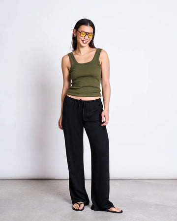 MID RISE LOOSE PANTS STRATH black | Jan ´n June