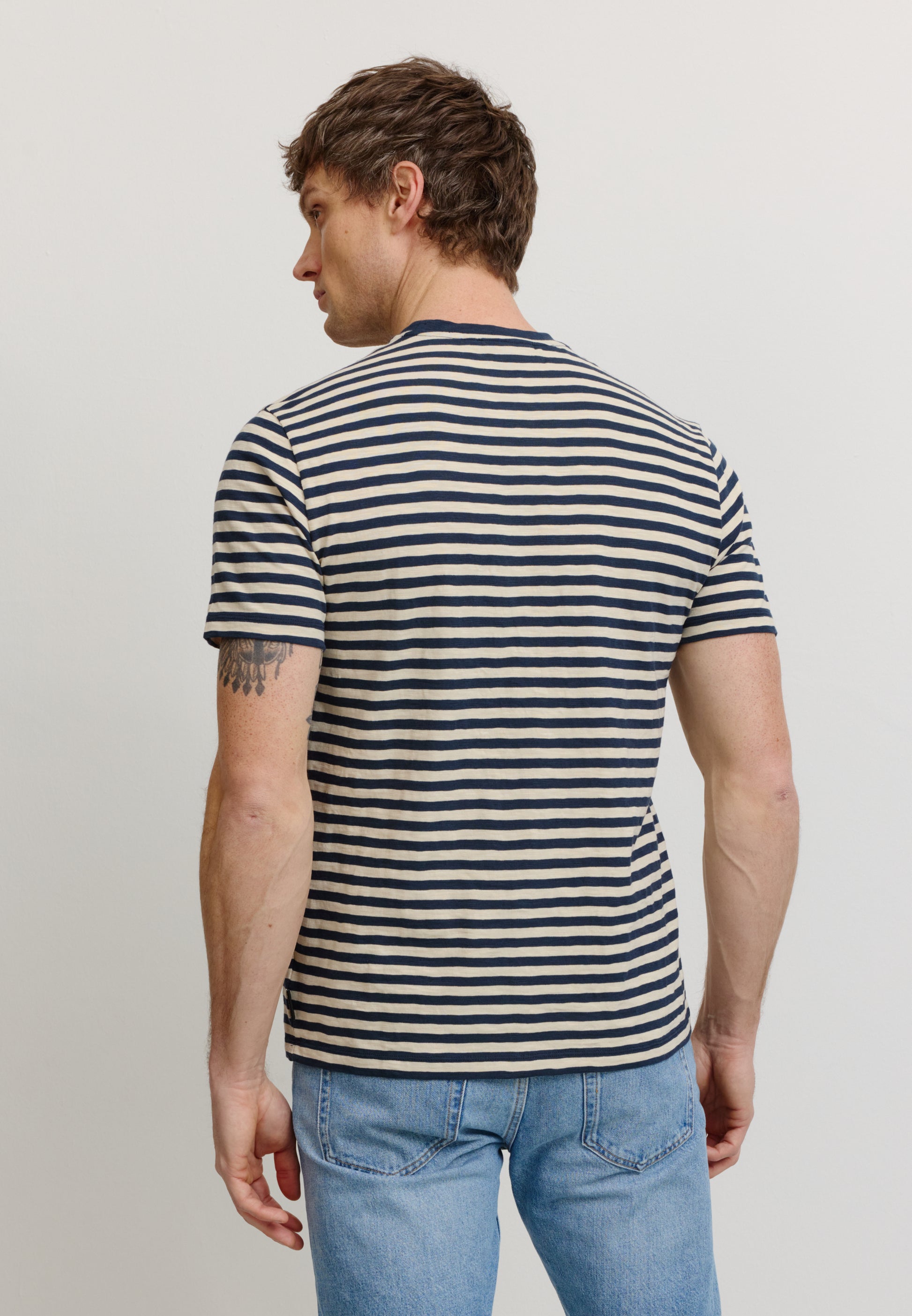 T-Shirt DELONIX STRIPES dark navy | recolution
