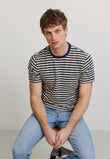 T-Shirt DELONIX STRIPES dark navy | recolution