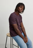 T-Shirt DELONIX STRIPES dark plum | recolution