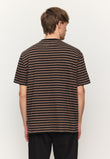 T-Shirt DELONIX STRIPES vintage brown | recolution