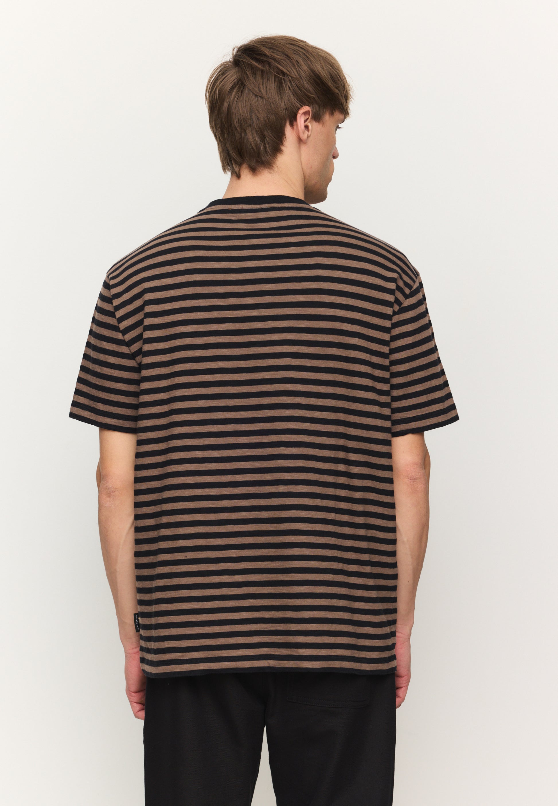 T-Shirt DELONIX STRIPES vintage brown | recolution