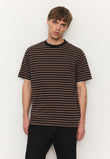 T-Shirt DELONIX STRIPES vintage brown | recolution