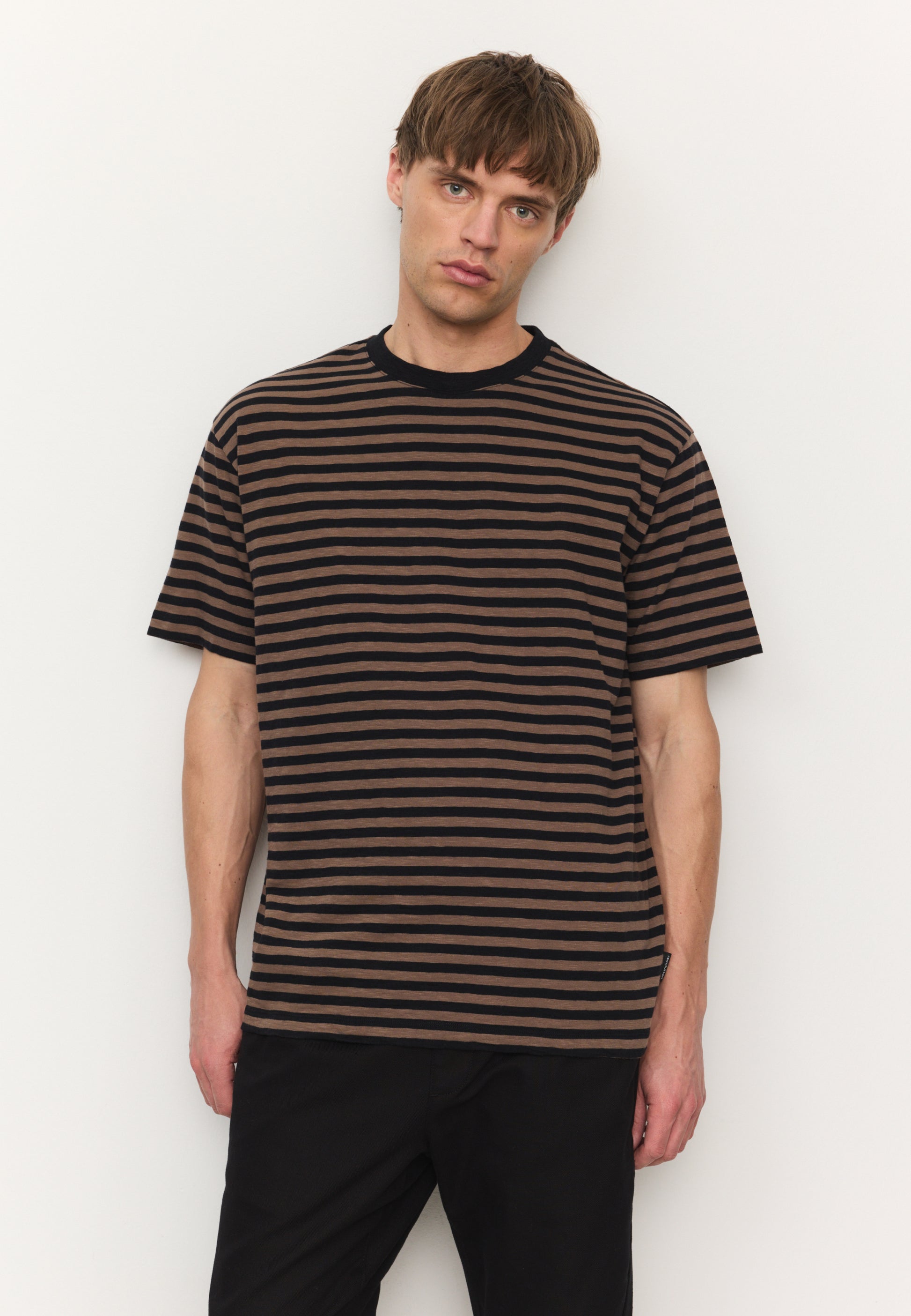 T-Shirt DELONIX STRIPES vintage brown | recolution
