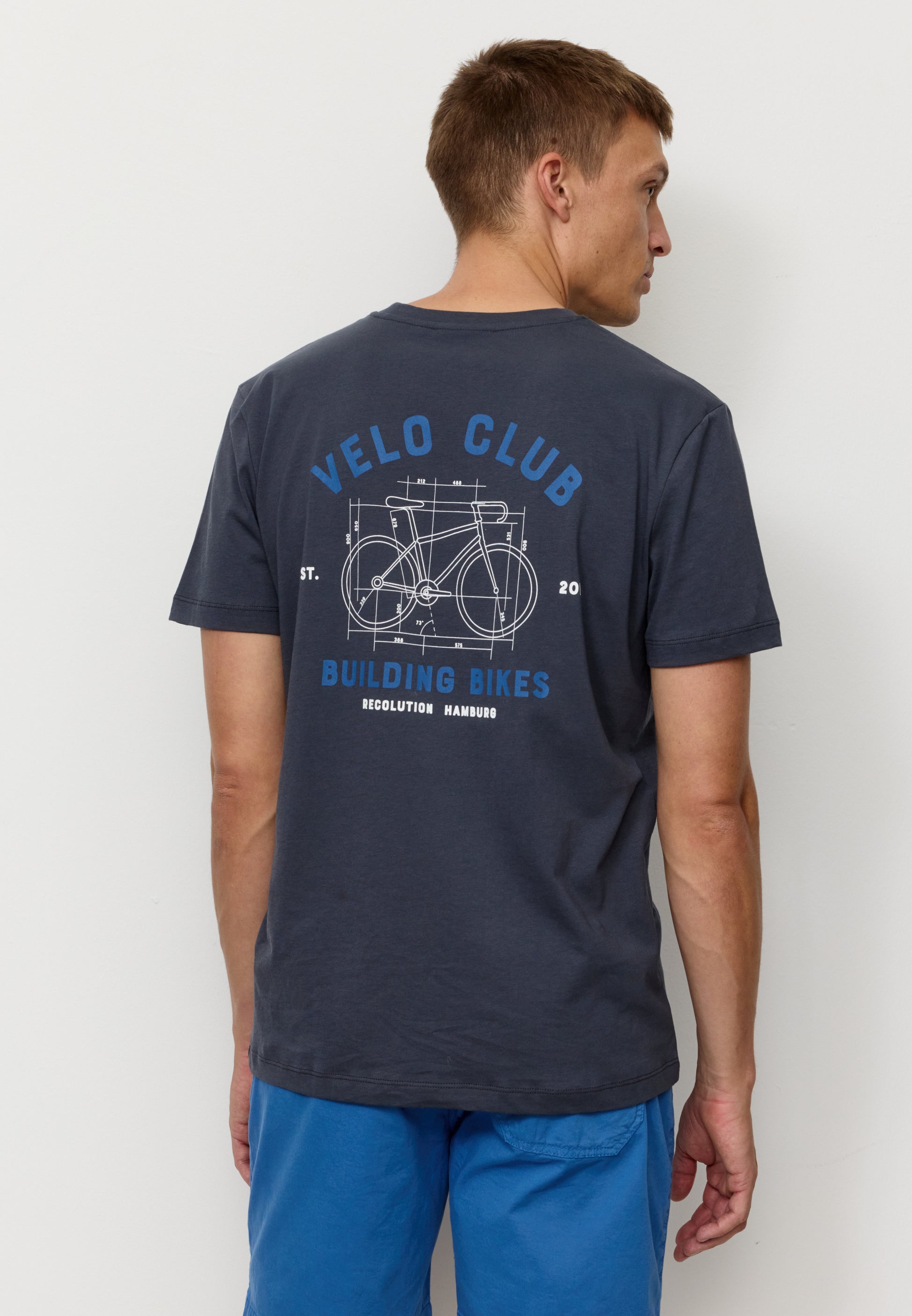 T-Shirt AGAVE VELO CLUB dark grey | recolution