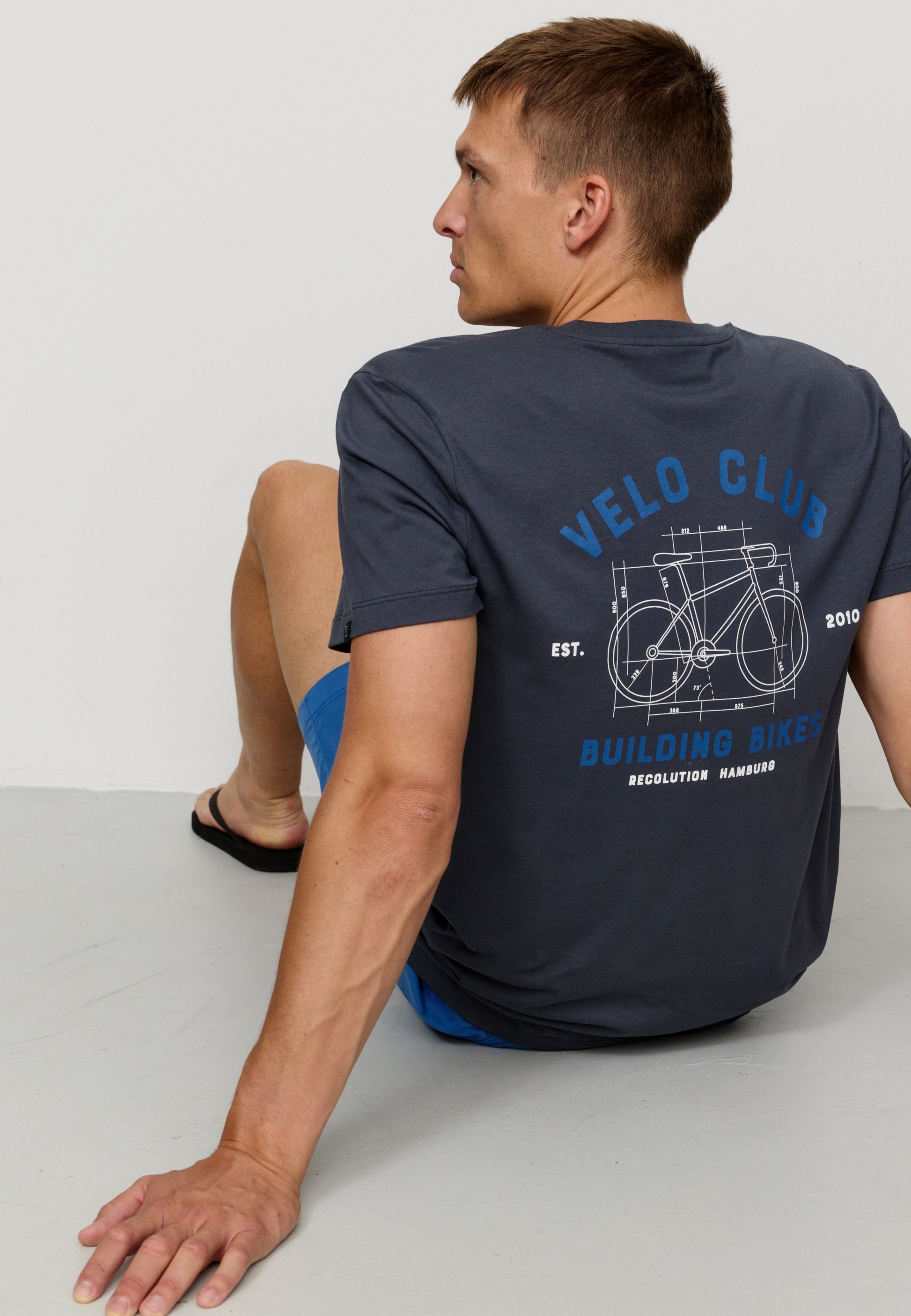 T-Shirt AGAVE VELO CLUB dark grey | recolution