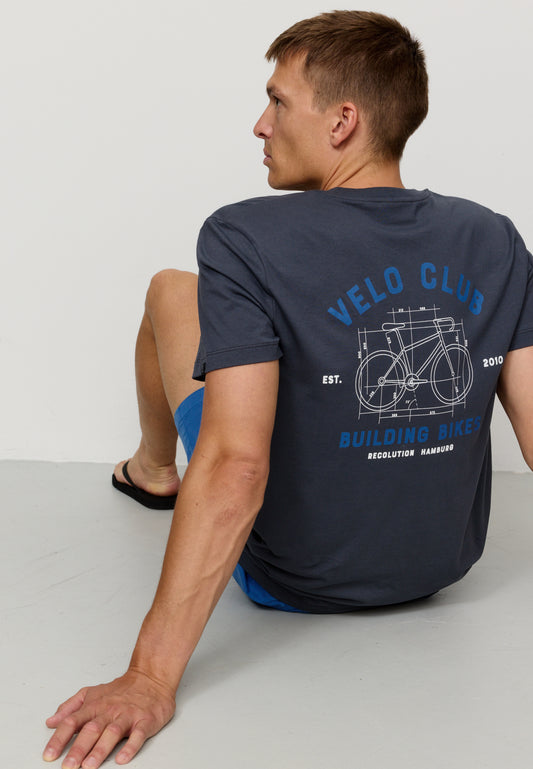 T-Shirt AGAVE VELO CLUB dark grey | recolution