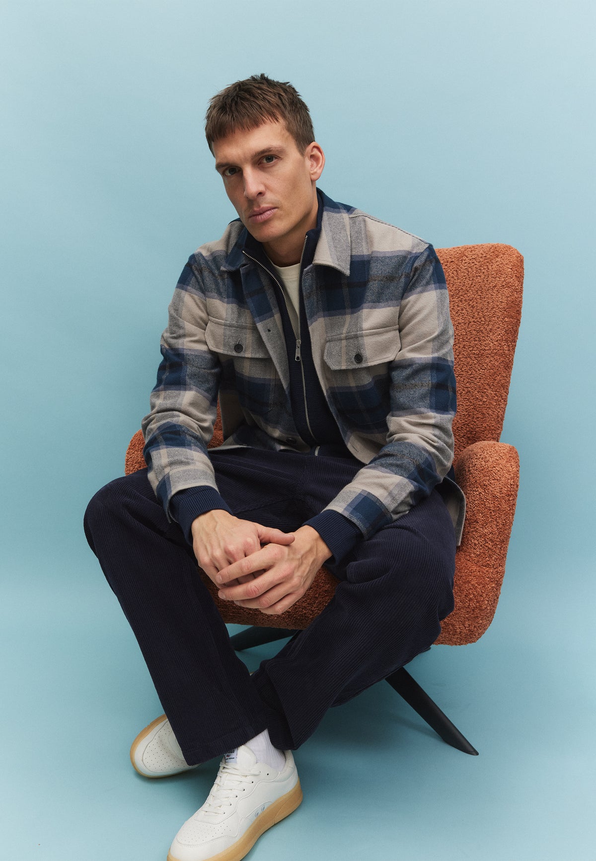 Overshirt MESQUITE CHECK navy | recolution