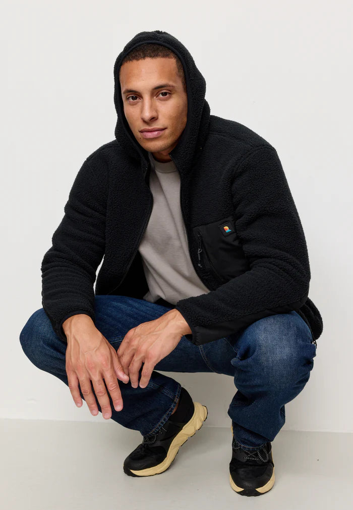Fleecejacke SEDUM black | recolution